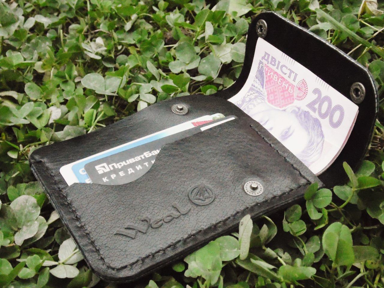 Гаманець "Міні", натуральна шкіра, ручна робота, фото 1