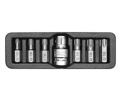 Набір біт TORX T25-T55 з перехідником 1/2" YATO 7ед.