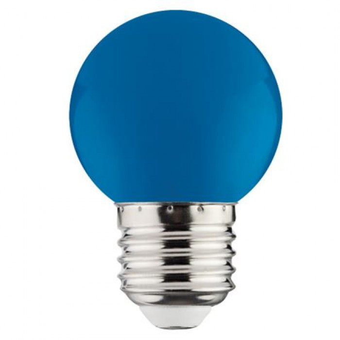 Светодиодная лампа синяя шарик LED Horoz RAINBOW 1W E27 - фото 1 - id-p723325345