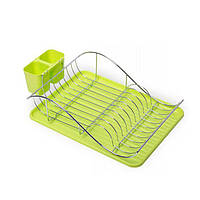 Сушарка для посуду зелена Kamille KM-0761A 3301710