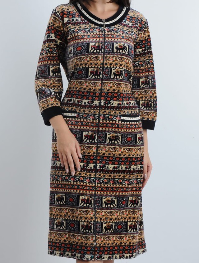 Стильный велюровый халат для женщин купить в Украине