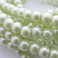 Перли керамічний 6 мм ніжно-салатовий (130-150 шт)