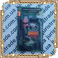 Набір поліції, гвинтівка, окуляри, пістолет, дубинка, наручники на листі 31*54 см. М0259 U/R