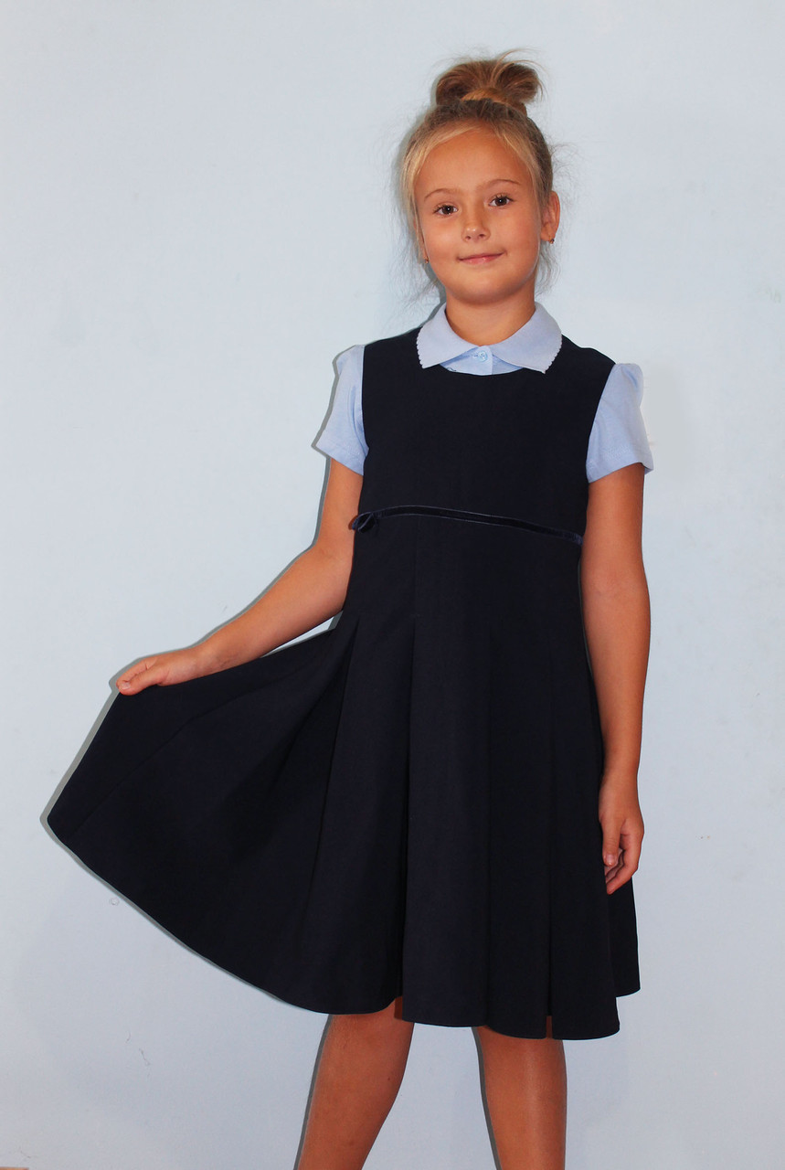 Сарафан для дівчинки шкільний, на підкладці, фото 1