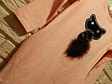 Плаття рожеве для дівчинки тканина двонитка р.104, фото 3