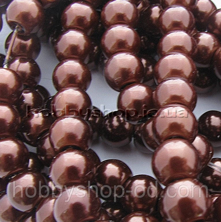 Перли керамічний 6 мм коричневі (130-150 шт.), фото 1