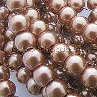 Перли керамічний 6 мм бежево-коричневі (130-150 шт)