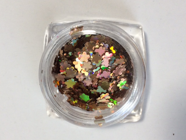 Декор золотий голографічний (Квіти)