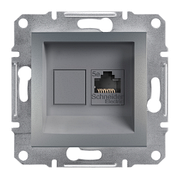 Розетка комп'ютерна RJ45 cat5e UTP сталь Asfora Schneider Electric EPH4300162
