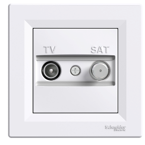 Розетка TV-SAT кінцева біла Asfora Schneider Electric EPH3400121, фото 1