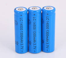 Акумулятор 14500 Li-Ion 700 mAh 3,7V синій (маркування 1300 mAh)