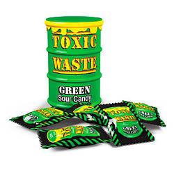 Кислі цукерки Токсик Вейст (Toxic Waste Color Drums) зелений