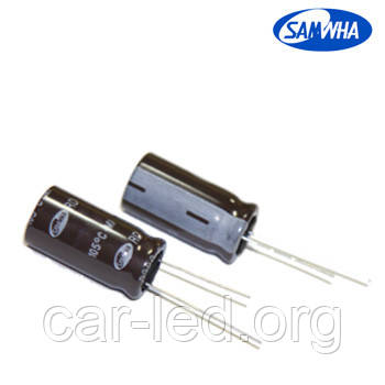 100mkf - 160v RD 13*25 SAMWHA, 105°C конденсатор електролітичний