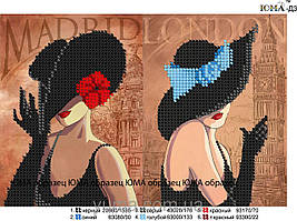 Схема вишивки бісером на атласі Обкладинка для паспорта ЮМА-Д3