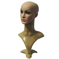 Манекен голова жіноча на підставці шия з макіяжем