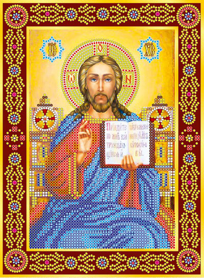 Схема для вишивання бісером на полотні Венчаста пара. Він АСК-149