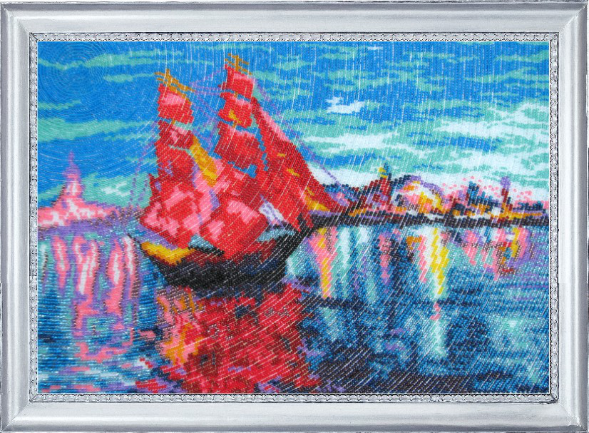 Набір для вишивання бісером Яскраво-червоні вітрила