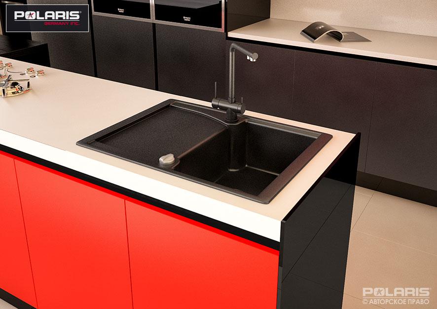 ГРАНИТНА Мойка ASKANIA «MILANA» RV 01 black, фото 1