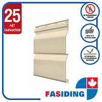 Сайдинг вініловий. Панель FaSiding (Т-01) 3,85х0,255 м. Колір: Мигдаль