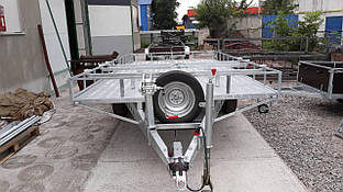 Причіп для перевезення 2 квадроциклів 5 м х2,4 м. Торсійний. Гальма. Цинк.