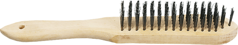 Щітка дротяна Topex, 4 ряди, дерев'яна яна рукоятка