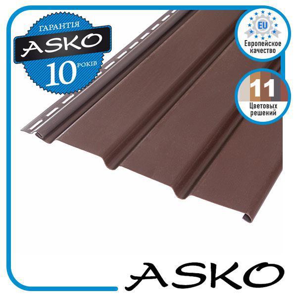 Панель софіт ASKO без перфорації 3,5 м., 1,07 м. кв./панель. Колір: Коричневий