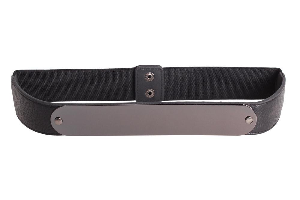 Жіночий пояс зі штучної шкіри 222626 чорний 69-79 см., фото 1