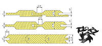 Фрезы твердосплавные для изготовления одно и двусторонней евровагонки КН-3.01.01
