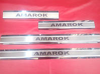 Накладки на пороги премиум Volkswagen Amarok