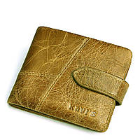 Мужской кошелек из натуральной кожи. Кожаный кошелек мужской портмоне из кожи Светло-коричневый