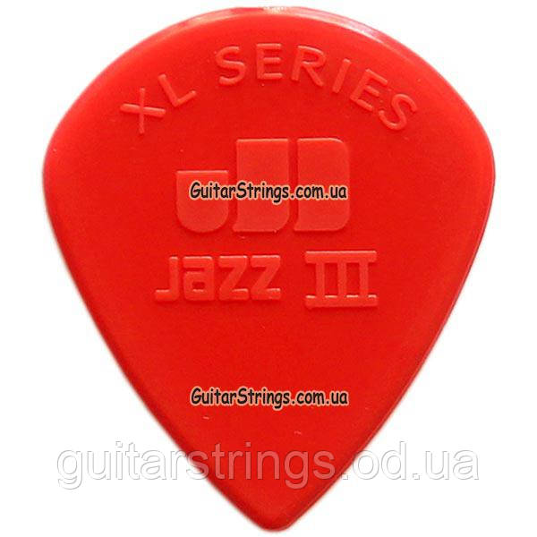 Медиатор Dunlop 47RXLN Red Nylon Sharp Jazz III XL 1.38 mm, фото 1