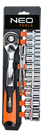 Набір змінних головок Neo 1/2", 12 шт.