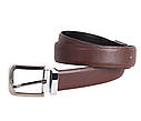 Чоловічий ремінь зі штучної шкіри під штани 230745 коричневий, фото 2