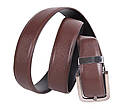 Чоловічий ремінь зі штучної шкіри під штани 230745 коричневий, фото 3