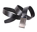Чоловічий ремінь з натуральної шкіри під штани UK888-37 чорний, фото 3