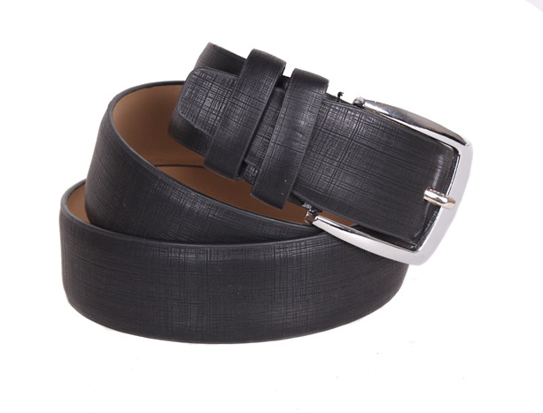Чоловічий ремінь зі штучної шкіри під штани D070852 чорний, фото 1