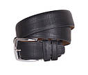 Чоловічий ремінь зі штучної шкіри під штани D070852 чорний, фото 2