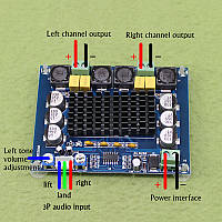 XH-M543 Стерео усилитель Звука 2х120W D класс на TPA3116D2