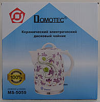 Електрочайник керамічний Domotec MS 5059 обємом 2.0 літра з малюнком