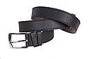 Чоловічий ремінь зі штучної шкіри під штани D070837 чорний, фото 3