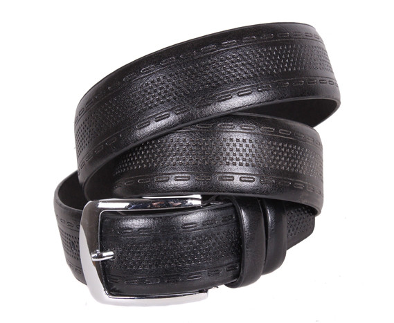 Чоловічий ремінь зі штучної шкіри під штани D070841 чорний, фото 1