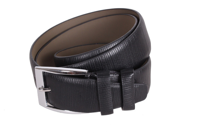 Чоловічий ремінь зі штучної шкіри під штани D070844 чорний, фото 1