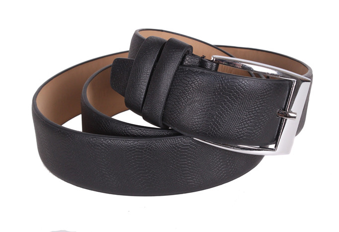 Чоловічий ремінь зі штучної шкіри під штани D070847 чорний, фото 1