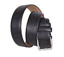 Чоловічий ремінь зі штучної шкіри під штани D070847 чорний, фото 3