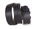 Чоловічий ремінь зі штучної шкіри під штани D070848 чорний, фото 3