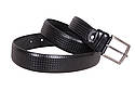 Чоловічий ремінь зі штучної шкіри під штани 330753 чорний, фото 4