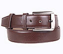 Чоловічий ремінь зі штучної шкіри під джинси G110-21 коричневий, фото 4