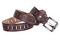 Чоловічий ремінь зі штучної шкіри під джинси 350746 коричневий, фото 5