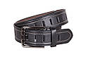 Чоловічий ремінь зі штучної шкіри під джинси 350748 чорний, фото 2