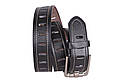 Чоловічий ремінь зі штучної шкіри під джинси 350748 чорний, фото 3
